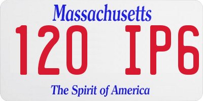 MA license plate 120IP6