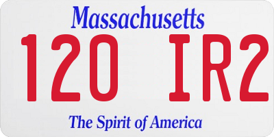MA license plate 120IR2