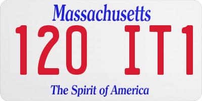 MA license plate 120IT1