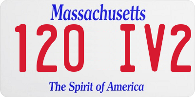 MA license plate 120IV2