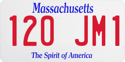 MA license plate 120JM1