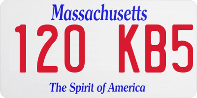 MA license plate 120KB5