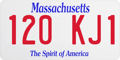 MA license plate 120KJ1