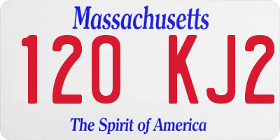 MA license plate 120KJ2