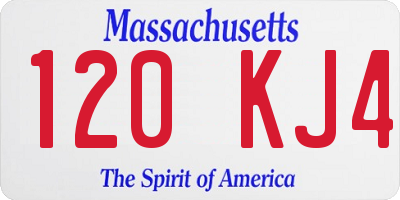 MA license plate 120KJ4
