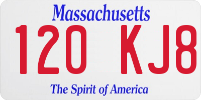 MA license plate 120KJ8