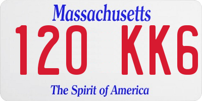 MA license plate 120KK6
