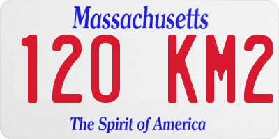 MA license plate 120KM2