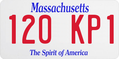 MA license plate 120KP1