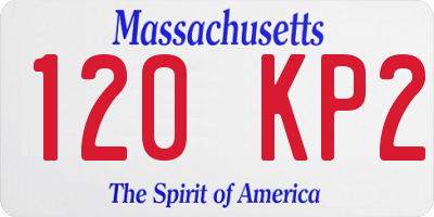 MA license plate 120KP2