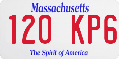 MA license plate 120KP6