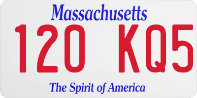 MA license plate 120KQ5