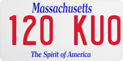 MA license plate 120KU0