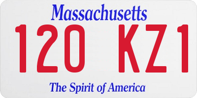 MA license plate 120KZ1