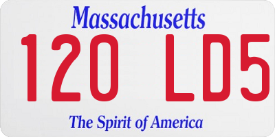 MA license plate 120LD5