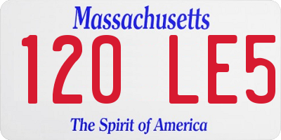 MA license plate 120LE5