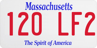 MA license plate 120LF2