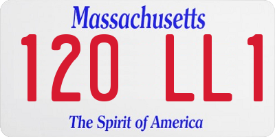 MA license plate 120LL1