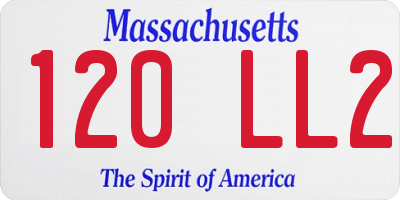 MA license plate 120LL2