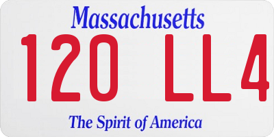 MA license plate 120LL4