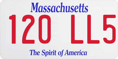 MA license plate 120LL5