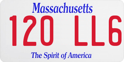MA license plate 120LL6