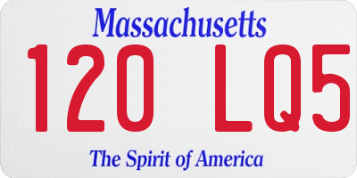 MA license plate 120LQ5