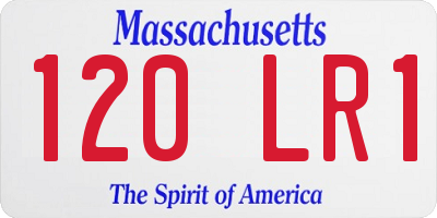 MA license plate 120LR1