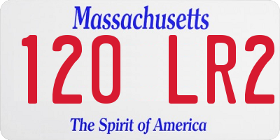 MA license plate 120LR2