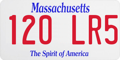 MA license plate 120LR5