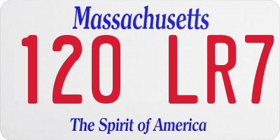 MA license plate 120LR7