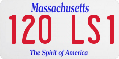 MA license plate 120LS1