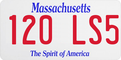 MA license plate 120LS5