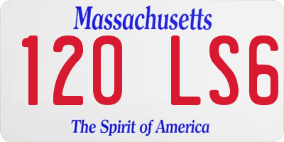 MA license plate 120LS6