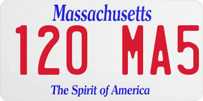 MA license plate 120MA5