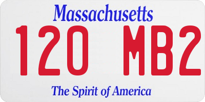 MA license plate 120MB2
