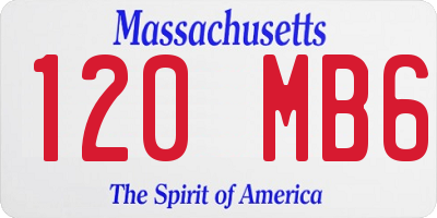MA license plate 120MB6
