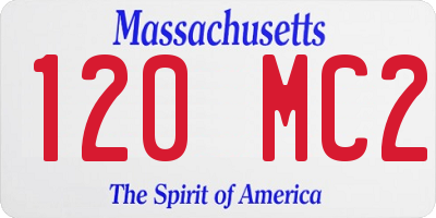 MA license plate 120MC2