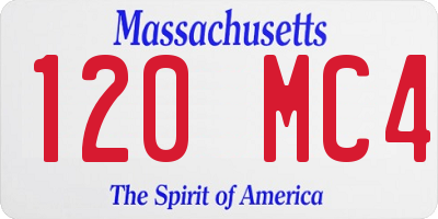 MA license plate 120MC4