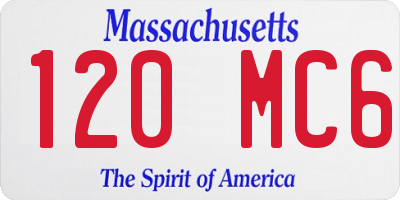 MA license plate 120MC6