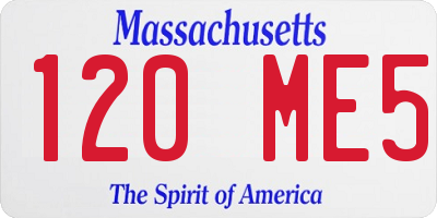 MA license plate 120ME5
