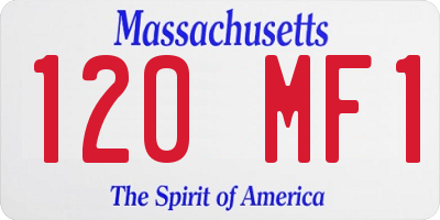 MA license plate 120MF1