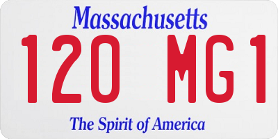 MA license plate 120MG1