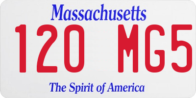 MA license plate 120MG5