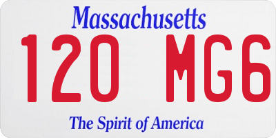 MA license plate 120MG6