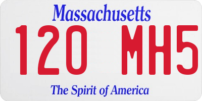 MA license plate 120MH5