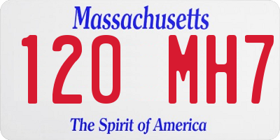 MA license plate 120MH7