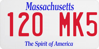 MA license plate 120MK5