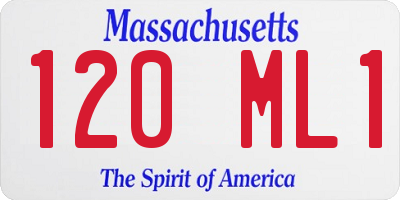 MA license plate 120ML1
