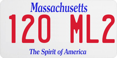 MA license plate 120ML2